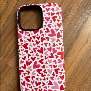 Heart Design Phone Case - Red and Pink